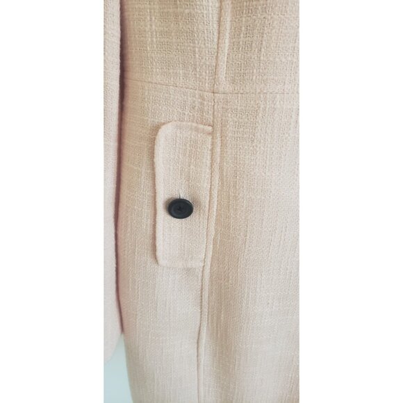 NWT KARL LAGERFELD PARIS  TWEED PINK SHERBET TOPPER JACKET LONG  BLAZER SZ 14 - Picture 5 of 12